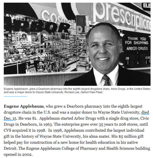 Arbor Drugs - Obit From 2017 (newer photo)